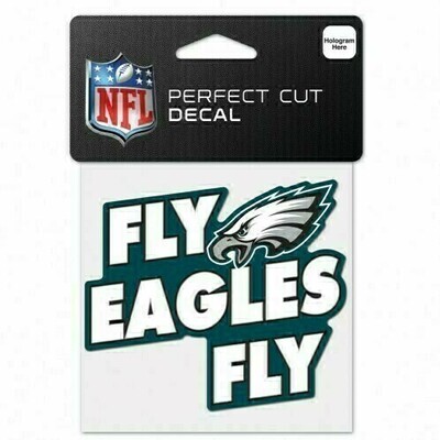 Philadelphia Eagles Fly Eagles Fly 4" x 4" Perfect Cut Color Decal