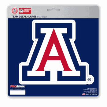 Arizona Wildcats 8" x 8" Large Team Color Cutout Decal
