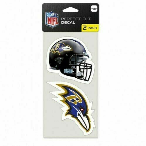 Baltimore Ravens 4" x 8" Perfect Cut 2 Piece Decal