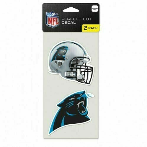 Carolina Panthers 4" x 8" Perfect Cut 2 Piece Decal