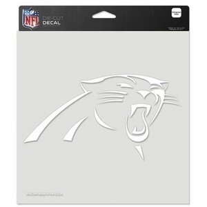 Carolina Panthers 8" x 8" Perfect Cut White Decal