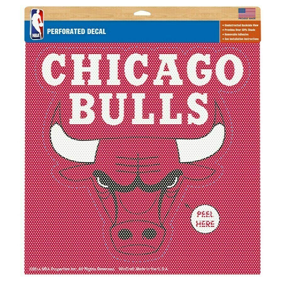 Chicago Bulls 17" x 17" Perforated Decal