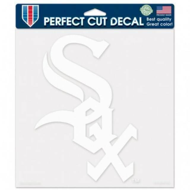 Chicago White Sox 8" x 8" Perfect Cut White Decal