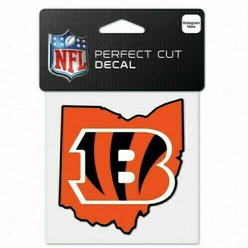 Cincinnati Bengals State 4" x 4" Perfect Cut Color Decal