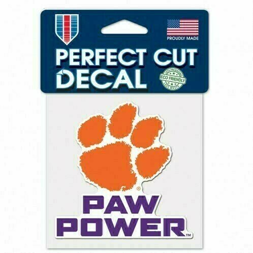 Clemson Tigers Slogan 4" x 4" Perfect Cut Color Decal