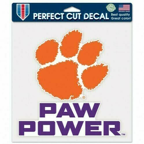 Clemson Tigers Slogan 8" x 8" Perfect Cut Color Decal