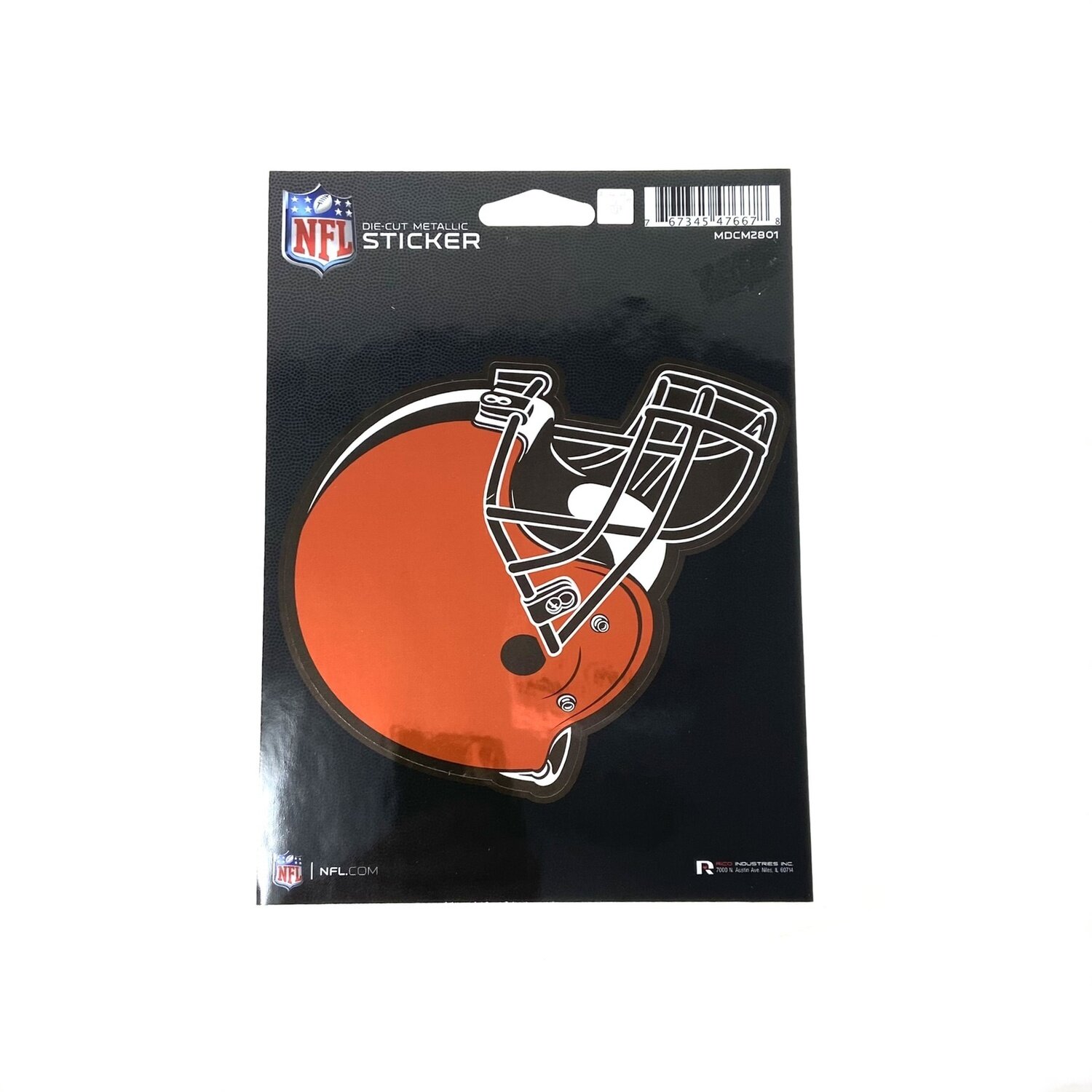 Cleveland Browns 5" x 5" Die-Cut Metallic Sticker