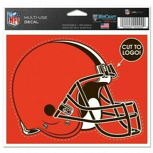 Cleveland Browns 4.5" x 5.75" Multi-Use Decal Cut to Logo