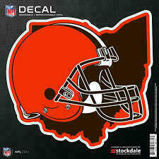 Cleveland Browns 6" x 6" Repositionable State Shape Decal
