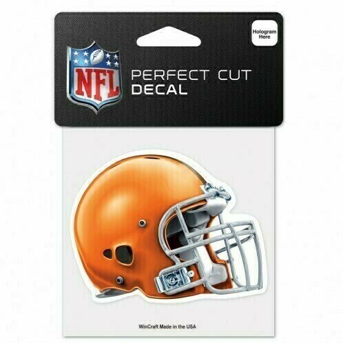 Cleveland Browns Speed Helmet 4" x 4" Perfect Cut Color Decal
