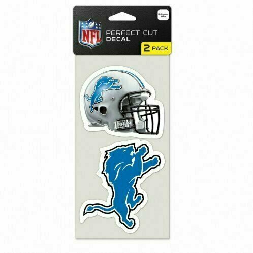 Detroit Lions 4" x 8" Perfect Cut 2 Piece Decal