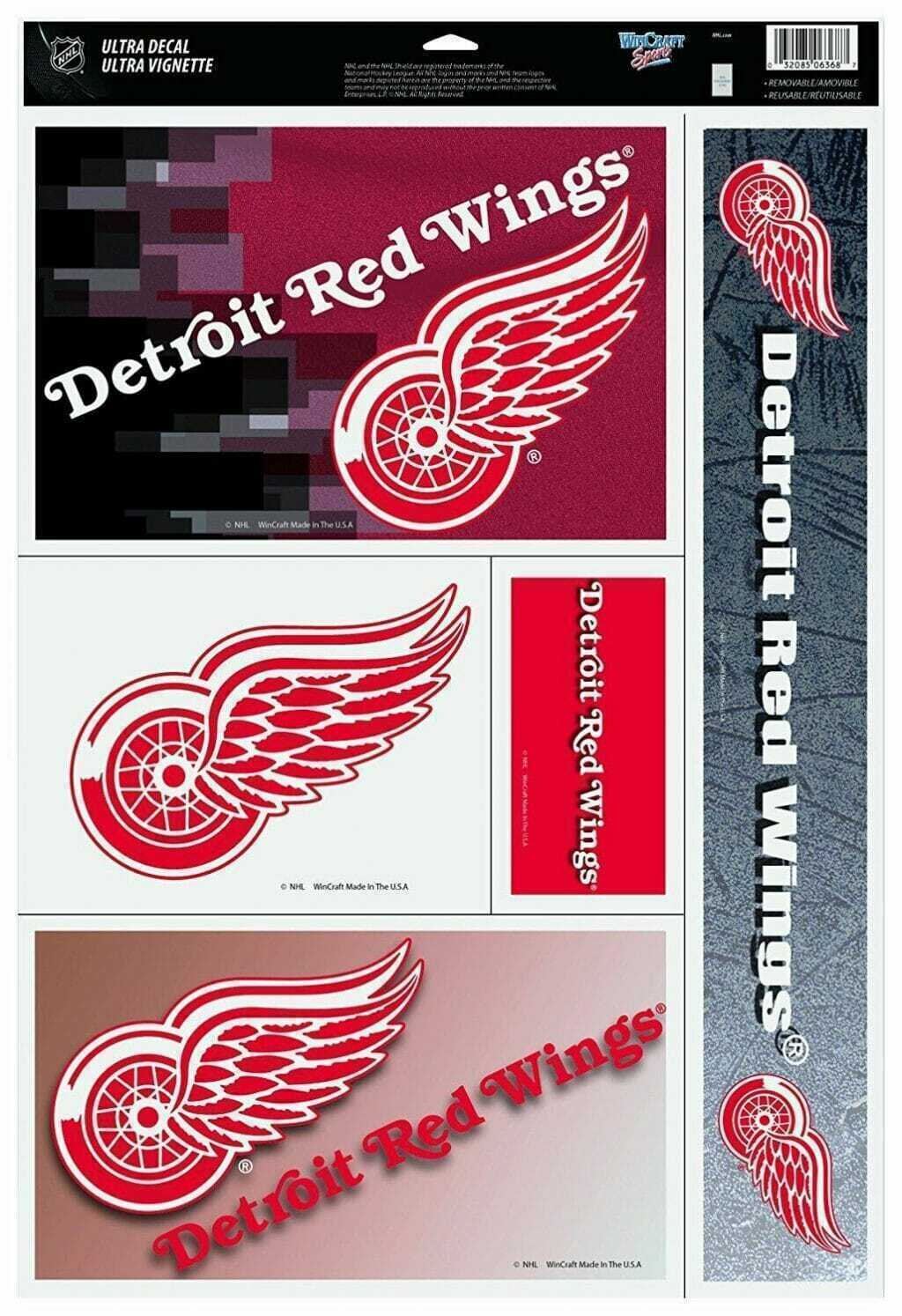 Detroit Red Wings 11" x 17" Ultra 5 Piece Decal