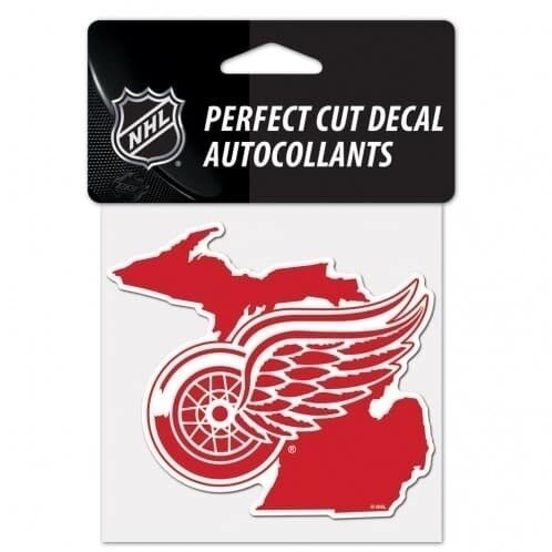 Detroit Red Wings State 4" x 4" Perfect Cut Color Decal