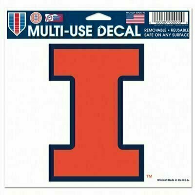 Illinois Fighting Illini 4.5" x 5.75" Multi-Use Decal