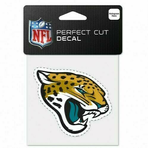 Jacksonville Jaguars 4" x 4" Perfect Cut Color Decal
