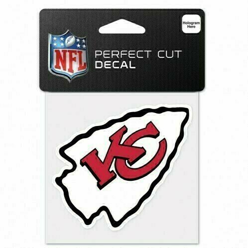 Kansas City Chiefs 4" x 4" Perfect Cut Color Decal