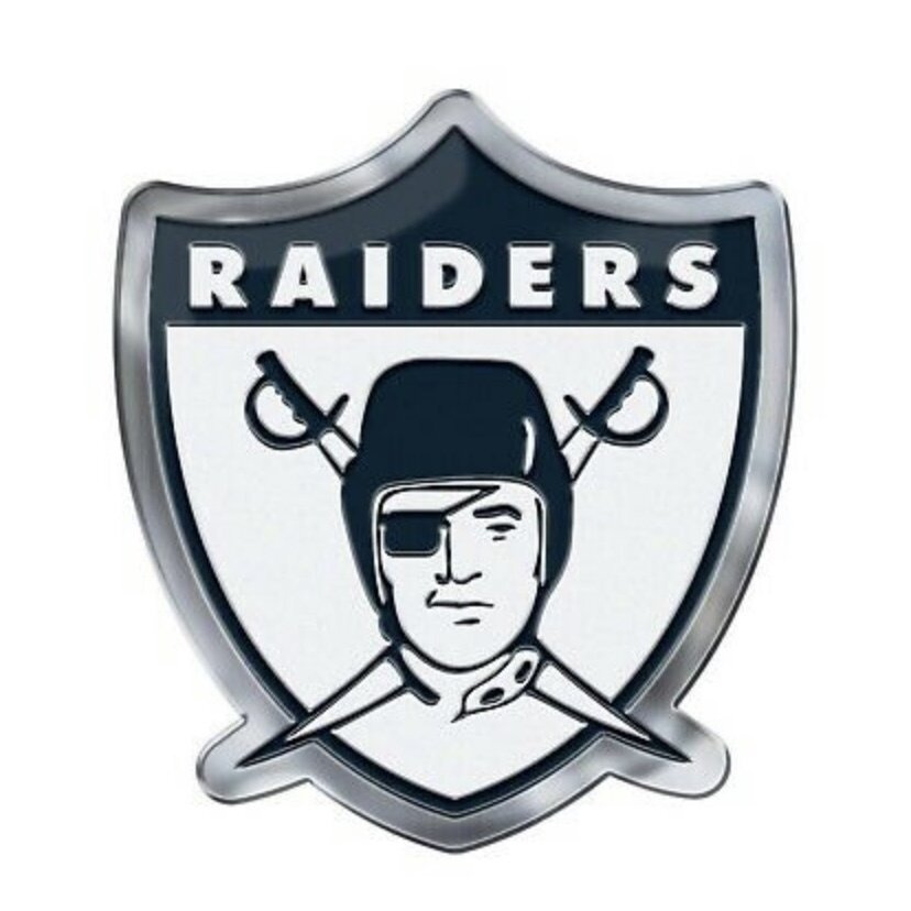 Las Vegas Raiders Alternate 3.25" x 3.25" Aluminum Color Team Emblem