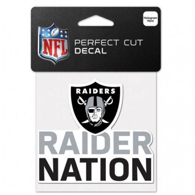 Las Vegas Raiders Raider Nation 4" x 4" Perfect Cut Color Decal