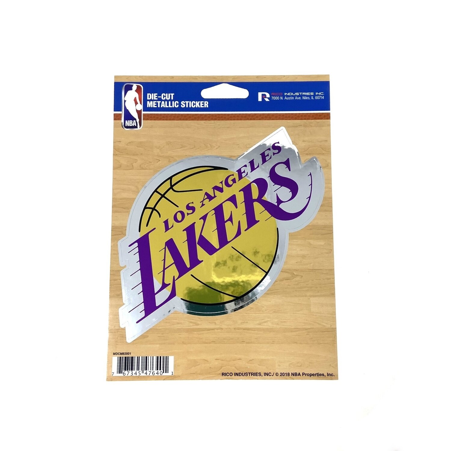 Los Angeles Lakers 5" x 5" Die-Cut Metallic Sticker