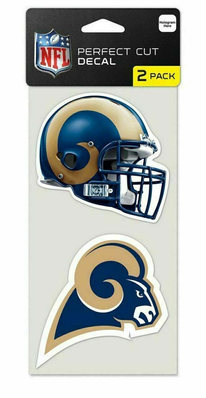 Los Angeles Rams 4" x 8" Perfect Cut 2 Piece Decal