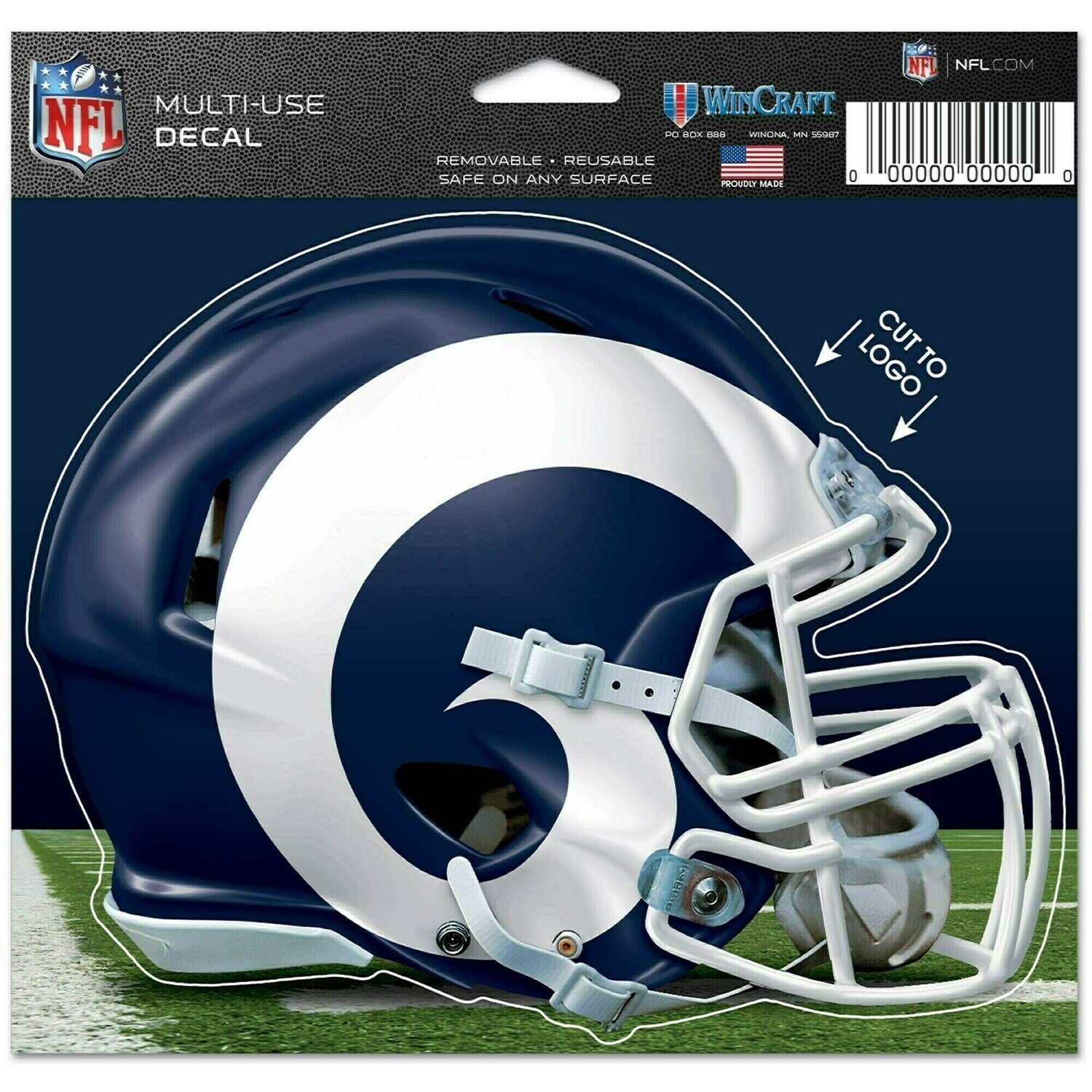 Los Angeles Rams 4.5" x 5.75" Multi-Use Decal Cut to Logo