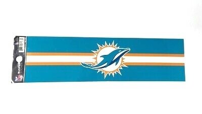 Miami Dolphins 3" x 10" Bumper Sticker