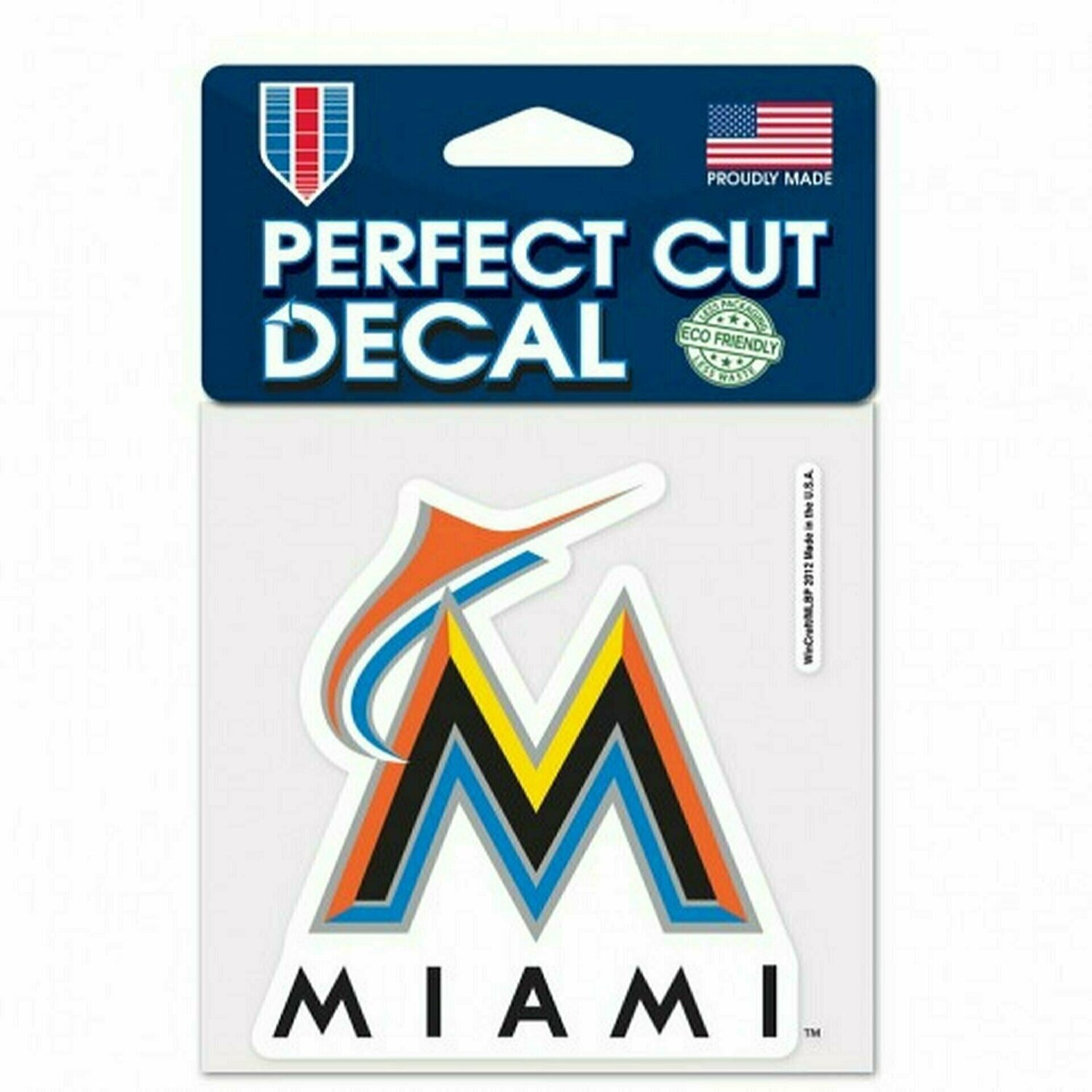 Miami Marlins 4" x 4" Perfect Cut Color Decal