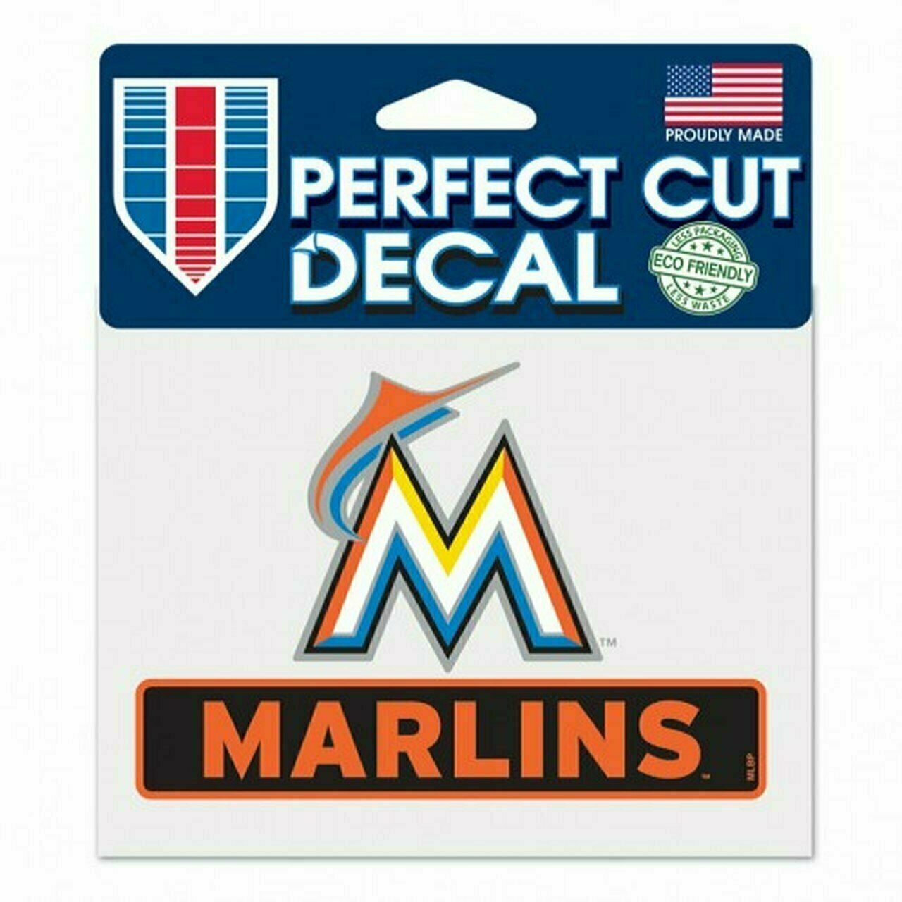 Miami Marlins 4" x 5" Perfect Cut Color Decal