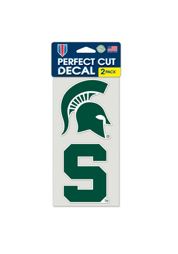 Michigan State Spartans 4" x 8" Perfect Cut 2 Piece Decal