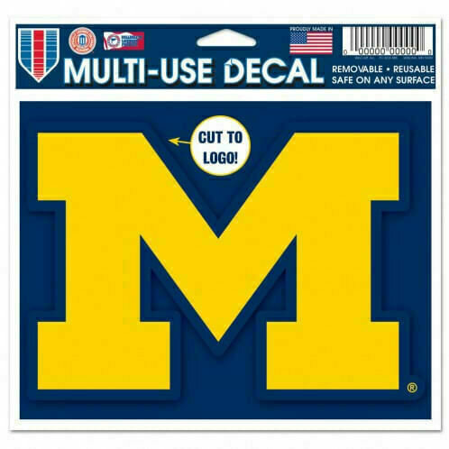 Michigan Wolverines 4.5" x 5.75" Multi-Use Decal Cut to Logo