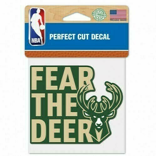 Milwaukee Bucks Slogan 4" x 4" Perfect Cut Color Decal