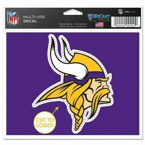 Minnesota Vikings 4.5" x 5.75" Multi-Use Decal Cut to Logo