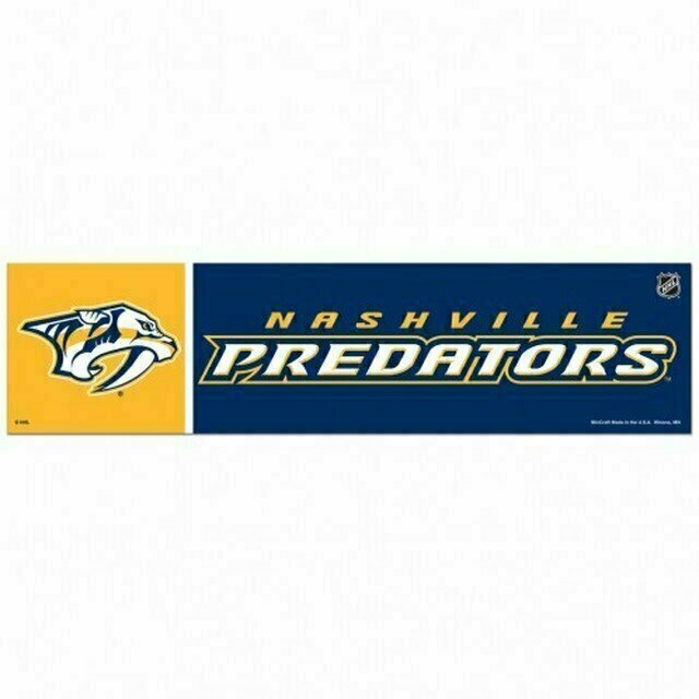 Nashville Predators 3" x 12" Bumper Sticker