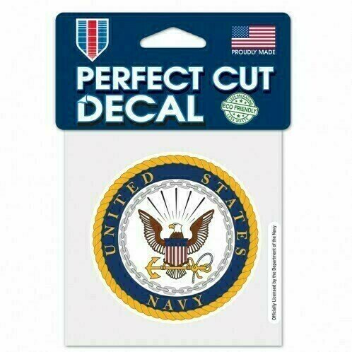 Navy 4" x 4" Perfect Cut Color Decal