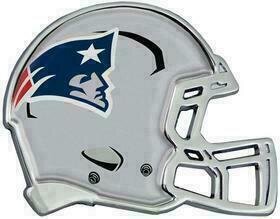 New England Patriots 3" x 3" Acrylic Metallic Auto Emblem