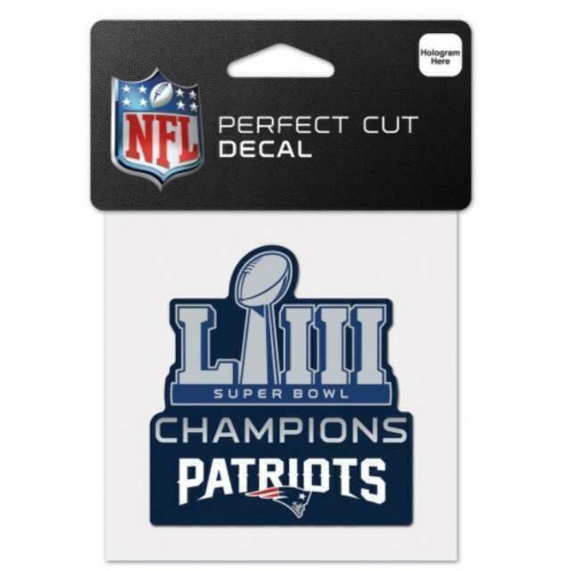 New England Patriots Super Bowl Champions 4" x 4" Perfect Cut Color Decal