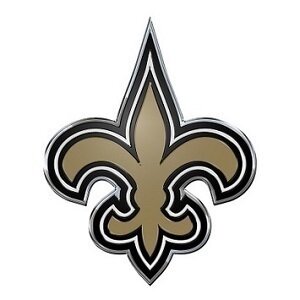 New Orleans Saints 3.25" x 3.25" Aluminum Color Team Emblem