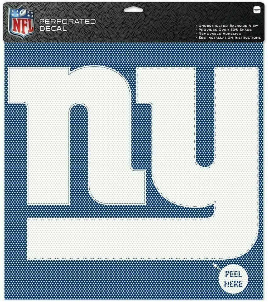 New York Giants 17" x 17" Perforated Decal