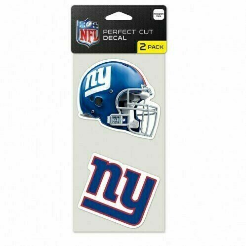 New York Giants 4" x 8" Perfect Cut 2 Piece Decal