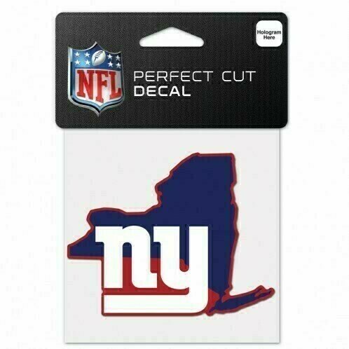 New York Giants State 4" x 4" Perfect Cut Color Decal