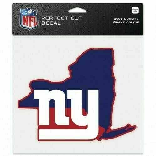 New York Giants State 8" x 8" Perfect Cut Color Decal