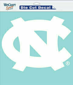 North Carolina Tar Heels 8" x 8" Perfect Cut White Decal