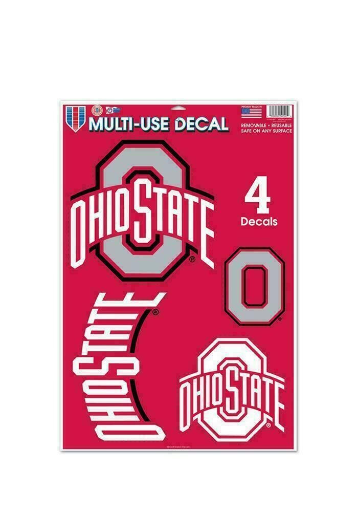 Ohio State Buckeyes 11" x 17" Multi-Use 4 Piece Decal