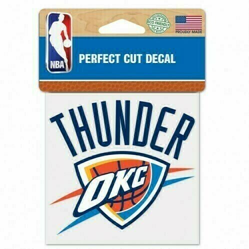 Oklahoma City Thunder 4" x 4" Perfect Cut Color Decal