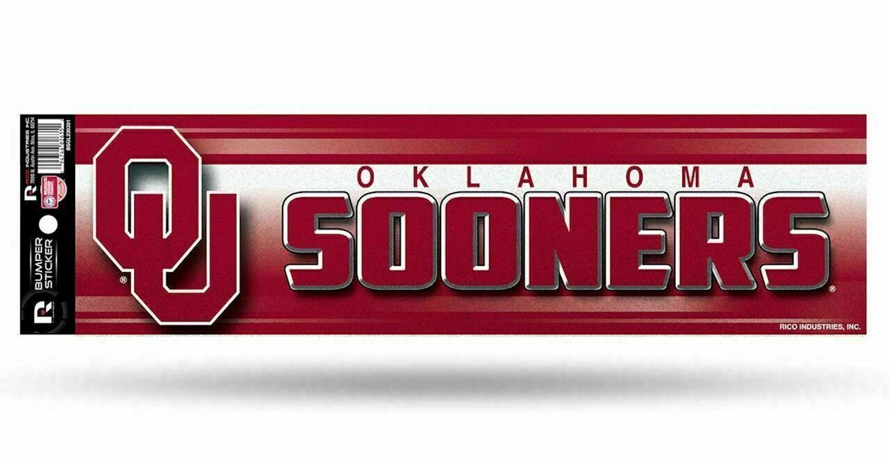 Oklahoma Sooners Glitter 3" x 10" Bumper Sticker