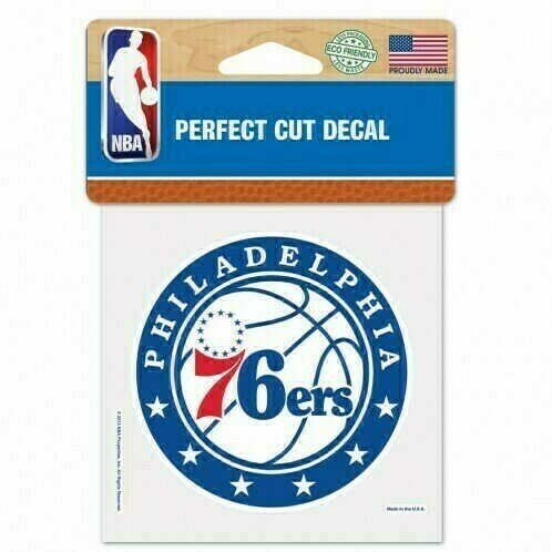 Philadelphia 76ers 4" x 4" Perfect Cut Color Decal