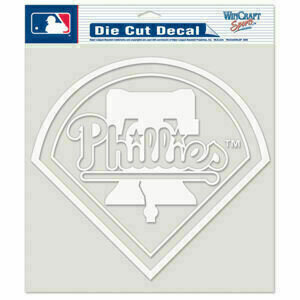 Philadelphia Phillies 8" x 8" Perfect Cut White Decal