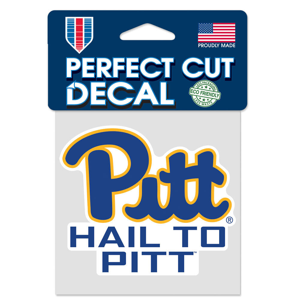 Pitt Panthers Hail 4" x 4" Perfect Cut Color Decal