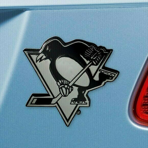Pittsburgh Penguins 3-D Chrome Metal Auto Emblem