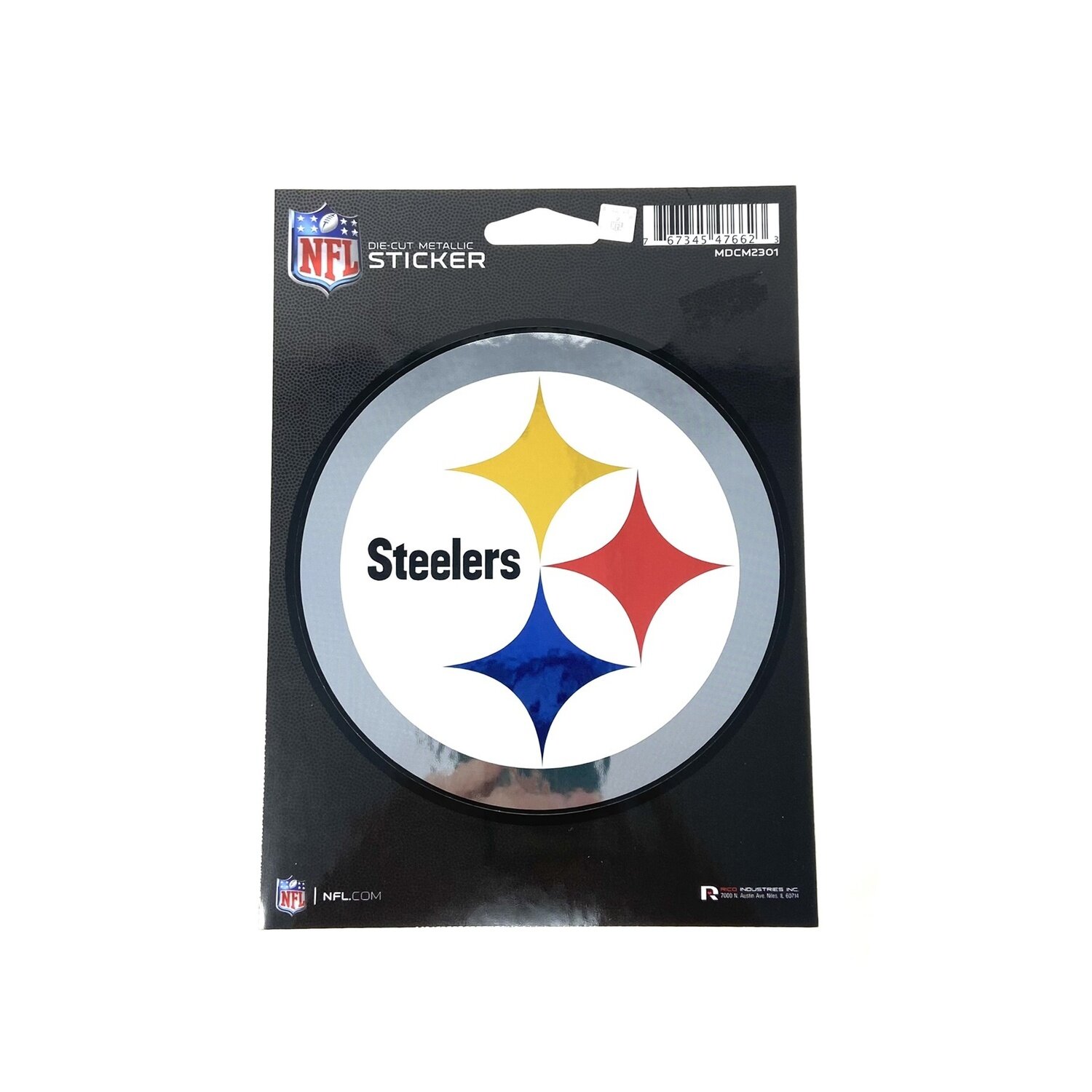 Pittsburgh Steelers 5" x 5" Die-Cut Metallic Sticker